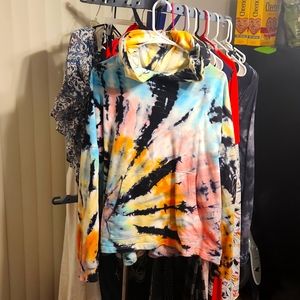 Forever 21 Plus Size 3X Tie Dye Hoodie BoHo Style
